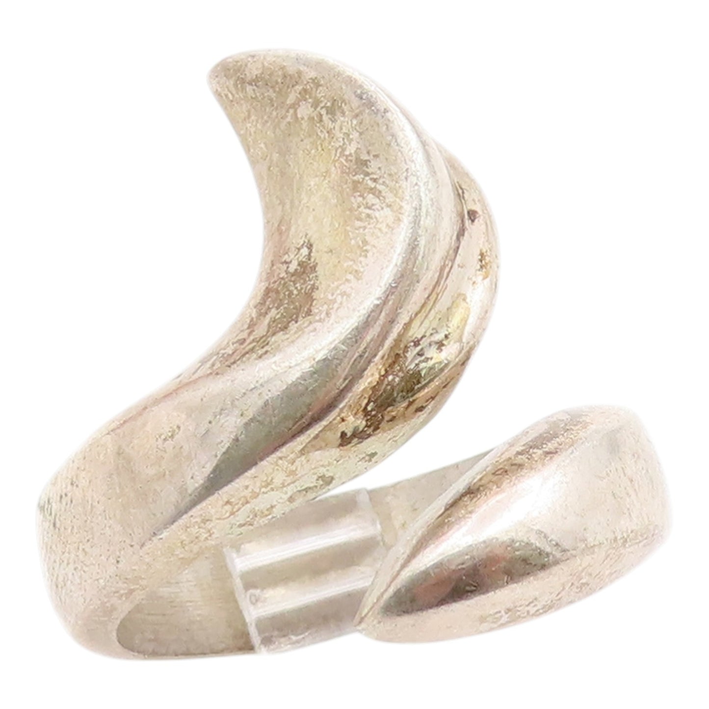 925 Sterling Silver Vintage Ring Classic Floral Leaf Wrap Band  Sz 8.5  RG36120