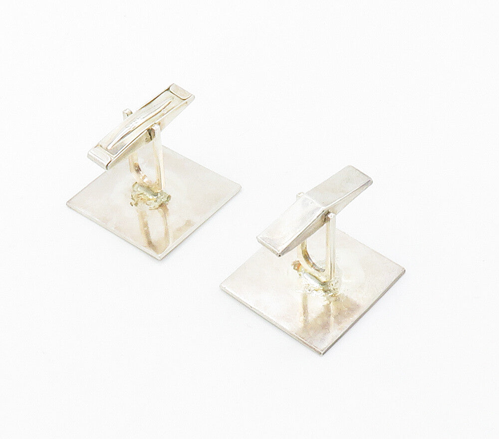 925 Sterling Silver  Vintage Nitrogen & Fluorine Elements Cuff Links  TR2103