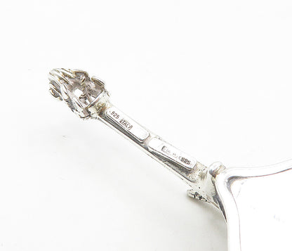 925 Sterling Silver  Vintage Cello Musical Instrument & Holder Trinket  TR1356