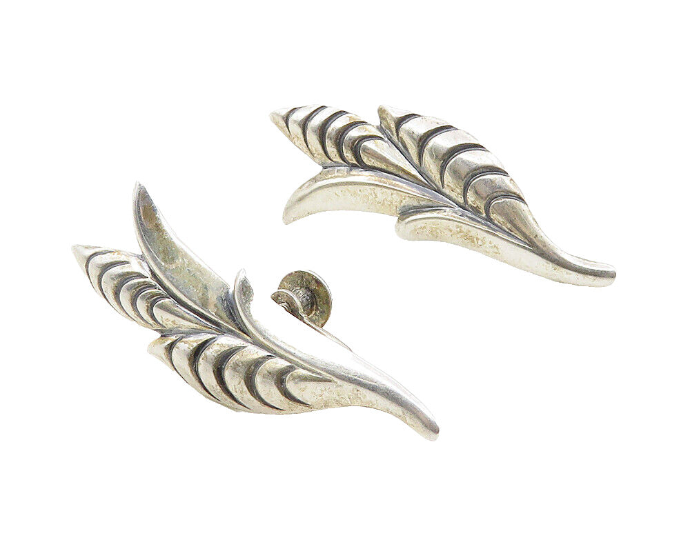 JEWEL ART 925 Sterling Silver  Vintage Floral Non Pierce Drop Earrings  EG5463