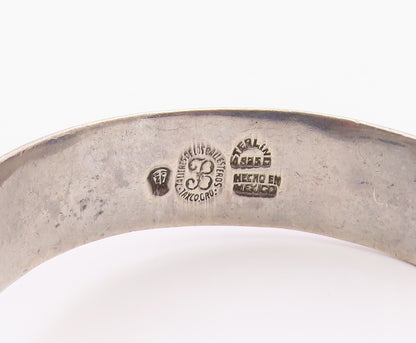 925 Sterling Silver Vintage Bracelet LOS BALLESTEROS MEXICO Gemstone  BT12103