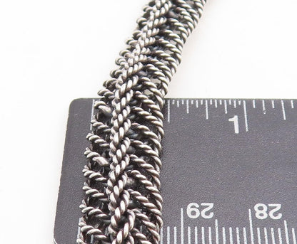 925 Sterling Silver  Vintage Shiny Rope Twist Swirl Chain Necklace  NE1634