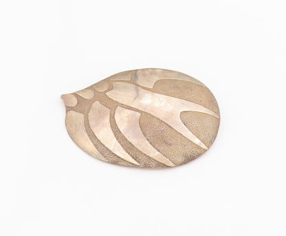 925 Sterling Silver Vintage Brooch Pin ISRAEL Abstract Seashell Design  BP12186