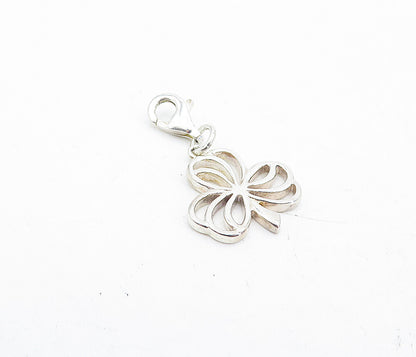 SOLVAR 925 Sterling Silver  Vintage Petite Shiny 3Leaf Clover Pendant  PT3185