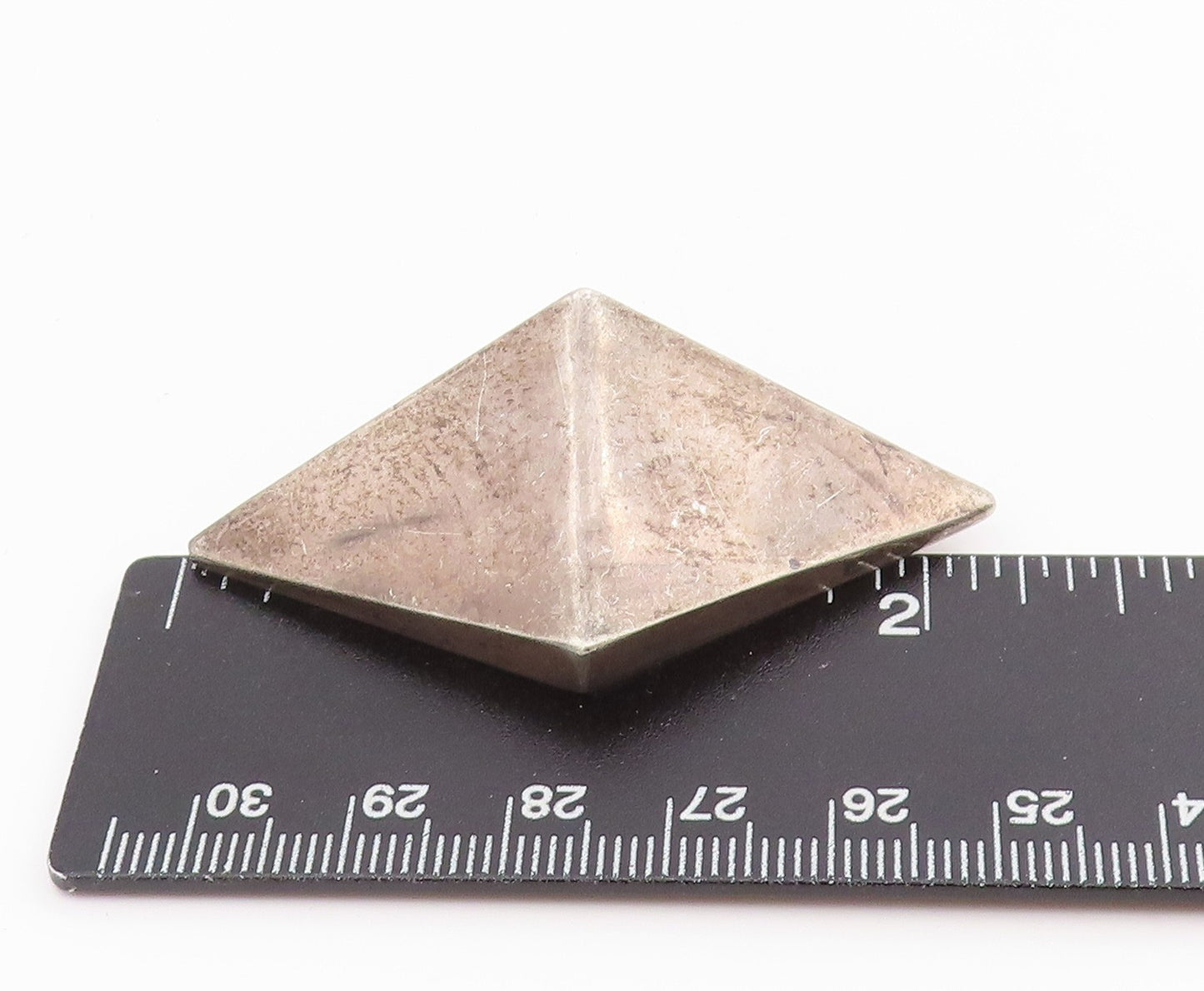 925 Sterling Silver Vintage Brooch Pin MEXICO Solid Geometric Sculpture  BP12190