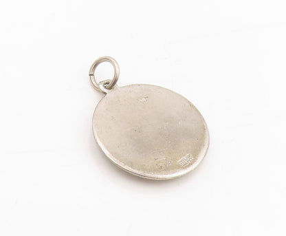 925 Sterling Silver Vintage Pendant Jesus Of Prague Religious Medallion  PT25385