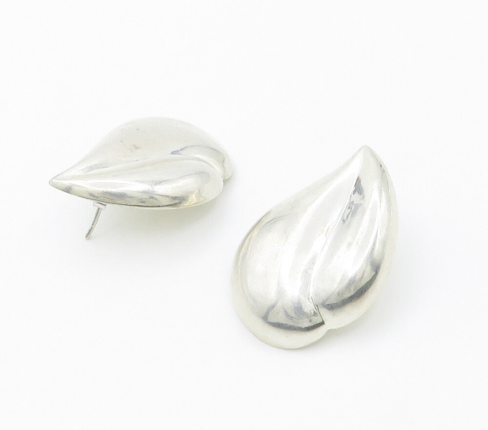 925 Sterling Silver  Vintage Shiny Smooth Hollow Bubble Drop Earrings  EG7750
