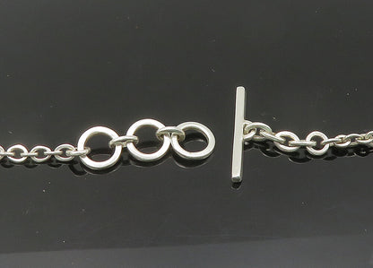 LOIS HILL 925 Silver  Vintage Shiny Woven Swirl Border Chain Necklace  NE3519