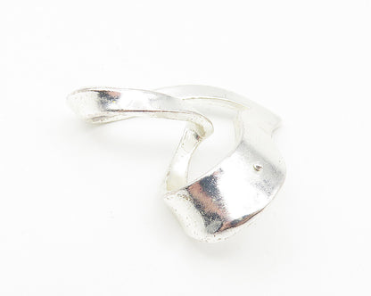 925 Sterling Silver  Vintage Shiny Smooth Open Love Heart Pendant  PT8621