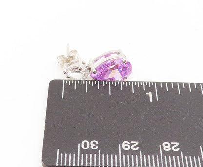 925 Silver  Vintage Two Tone Topaz Water Drop Dangling Earrings  EG12600