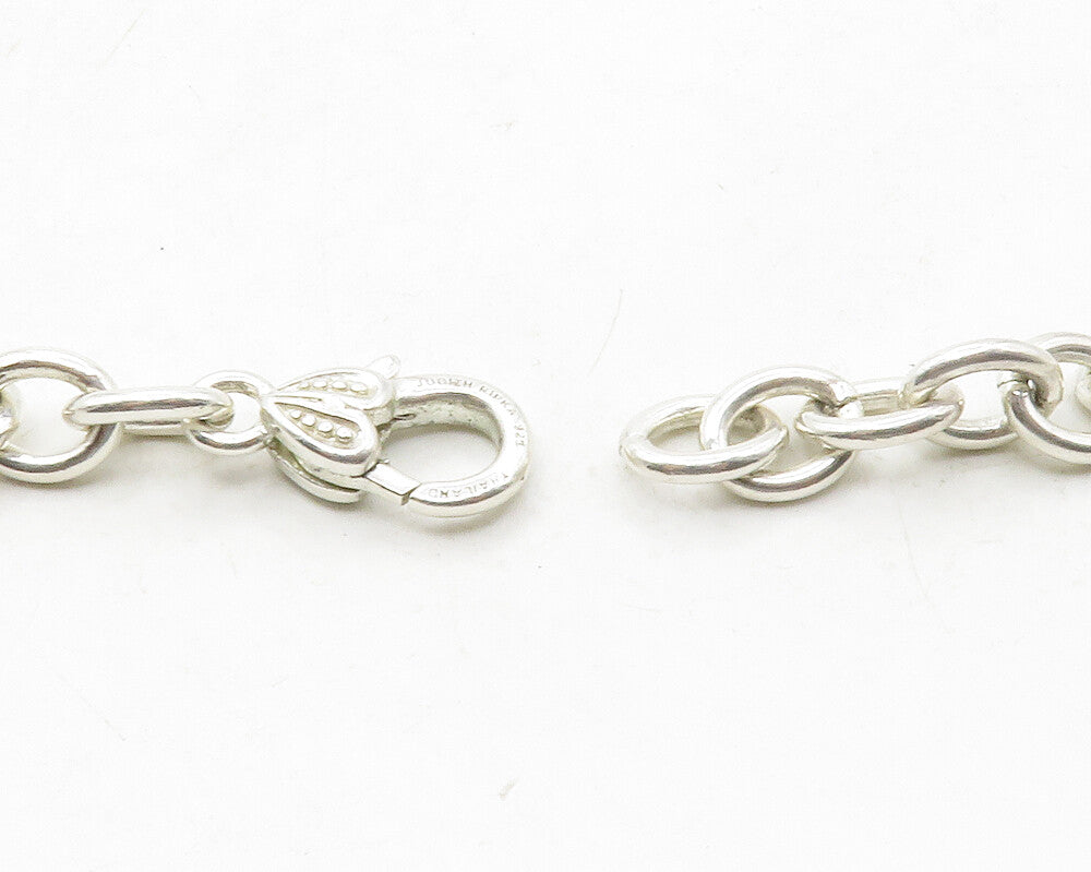 JUDITH RIPKA 925 Sterling Silver  Vintage Oval Link Chain Necklace  NE2255