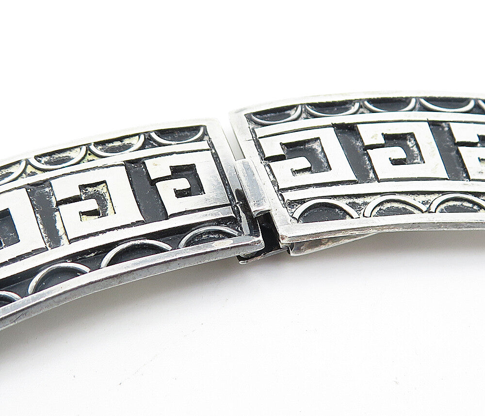 TAXCO MEXICO 925 Sterling Silver  Vintage Designer Large Chain Necklace NE1194