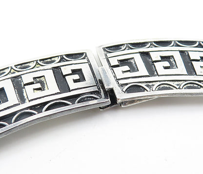 TAXCO MEXICO 925 Sterling Silver  Vintage Designer Large Chain Necklace NE1194