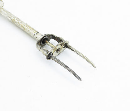 HAMMOND TURNER & SONS ENGLAND 925 Silver  Vintage 2 Prong Cocktail Fork TR1069