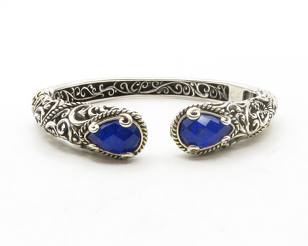 CAROLYN POLLACK RELIOS 925 Silver  Vintage Kyanite Swirl Cuff Bracelet  BT5039