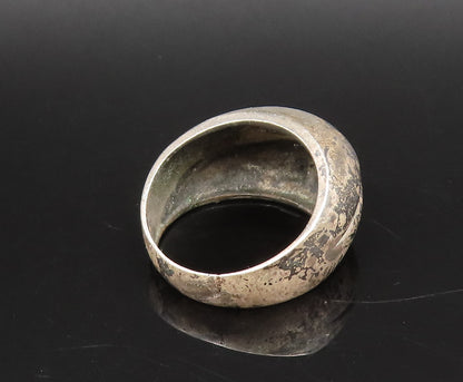 925 Sterling Silver  Vintage Minimalist Spilt Dome Ring Sz 7.5  RG26024