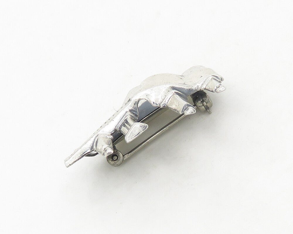 BEAU 925 Sterling Silver  Vintage Shiny Grand Piano Music Brooch Pin  BP7577