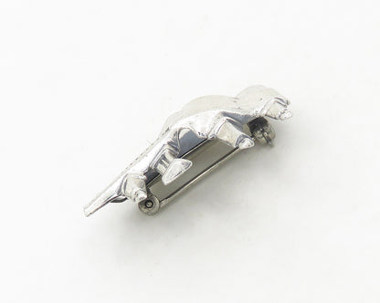 BEAU 925 Sterling Silver  Vintage Shiny Grand Piano Music Brooch Pin  BP7577