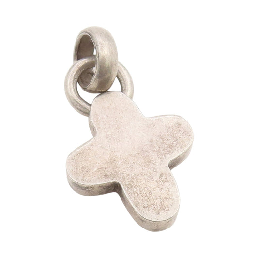925 Sterling Silver Vintage Pendant Minimalist Puffed Cross  PT24577
