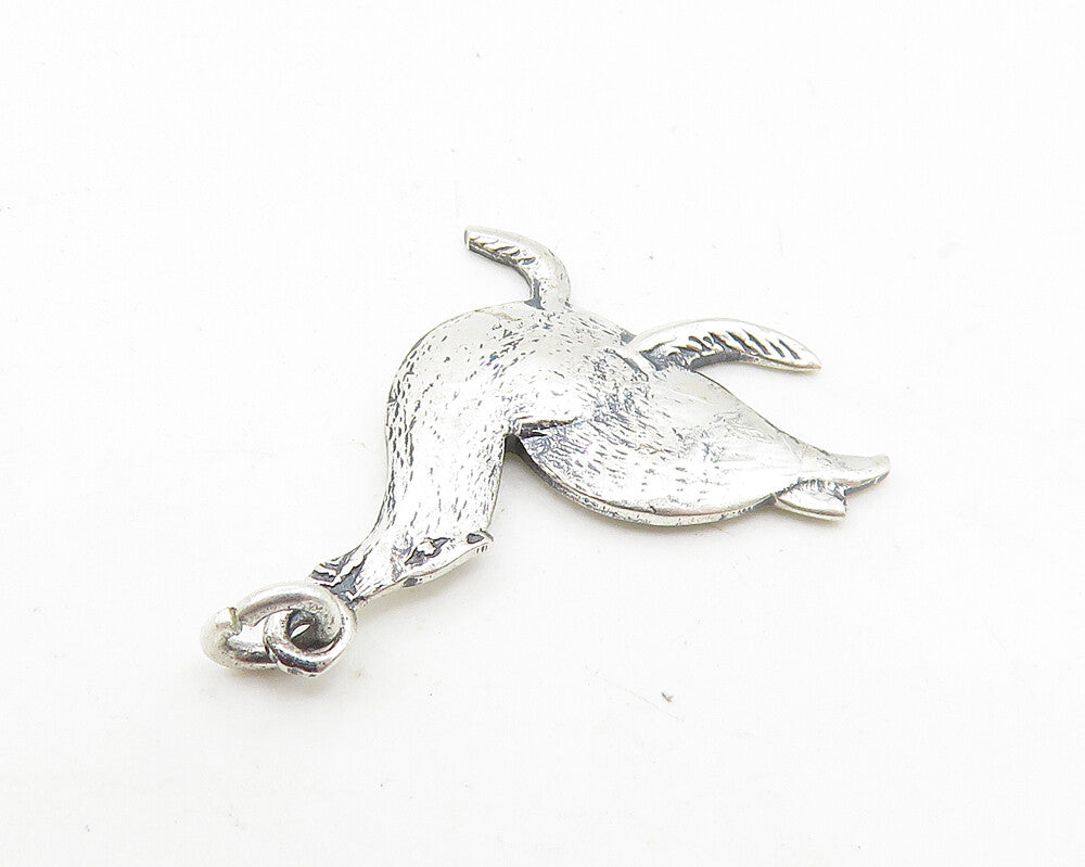 925 Sterling Silver  Vintage Petite Sea Lion Animal Motif Drop Pendant  PT7957