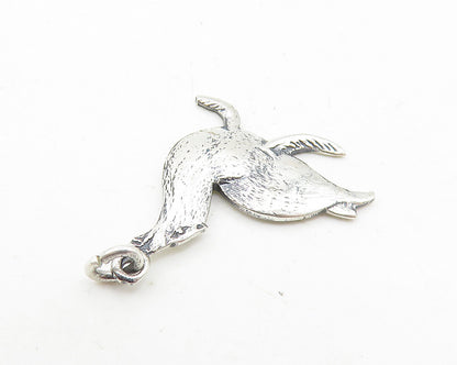 925 Sterling Silver  Vintage Petite Sea Lion Animal Motif Drop Pendant  PT7957