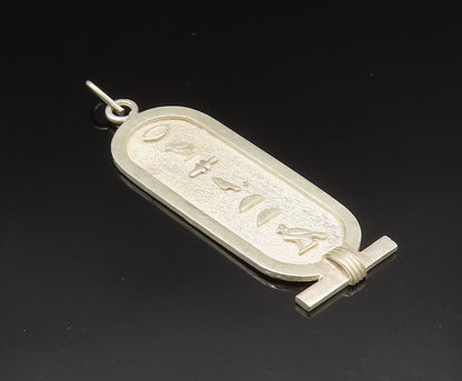925 Sterling Silver  Vintage Cardinal Bird Linear Medal Pendant  PT20696