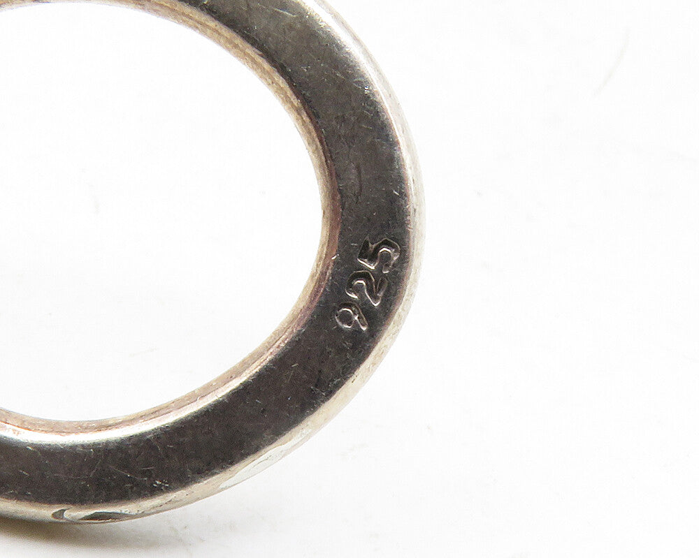 925 Sterling Silver  Vintage Smooth Infinity Loop Open Slide Pendant  PT9746