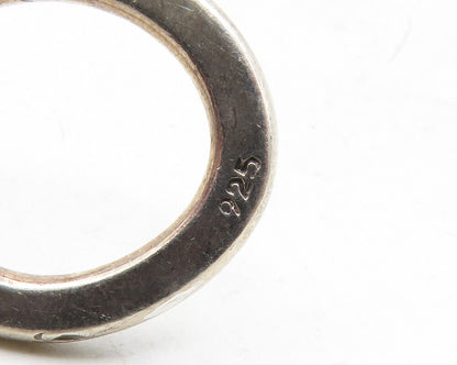 925 Sterling Silver  Vintage Smooth Infinity Loop Open Slide Pendant  PT9746