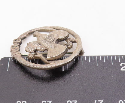 925 Sterling Silver Vintage Brooch Pin RRC Cutout Flying Bird  BP11286