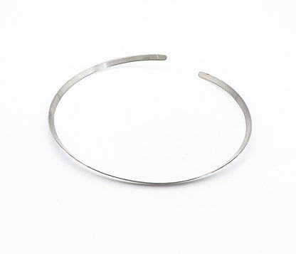 ED LEVIN 925 Sterling Silver  Vintage Smooth Minimalist Collar Necklace NE1508