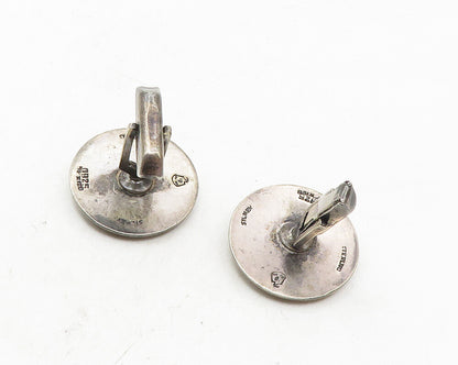 MEXICO 925 Sterling Silver  Vintage Mayan Aztec Sun Calendar Cuff Links TR1706