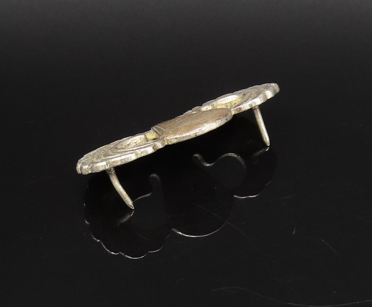 925 Sterling Silver  Vintage United States Military Parachute Wings Pin TR3429