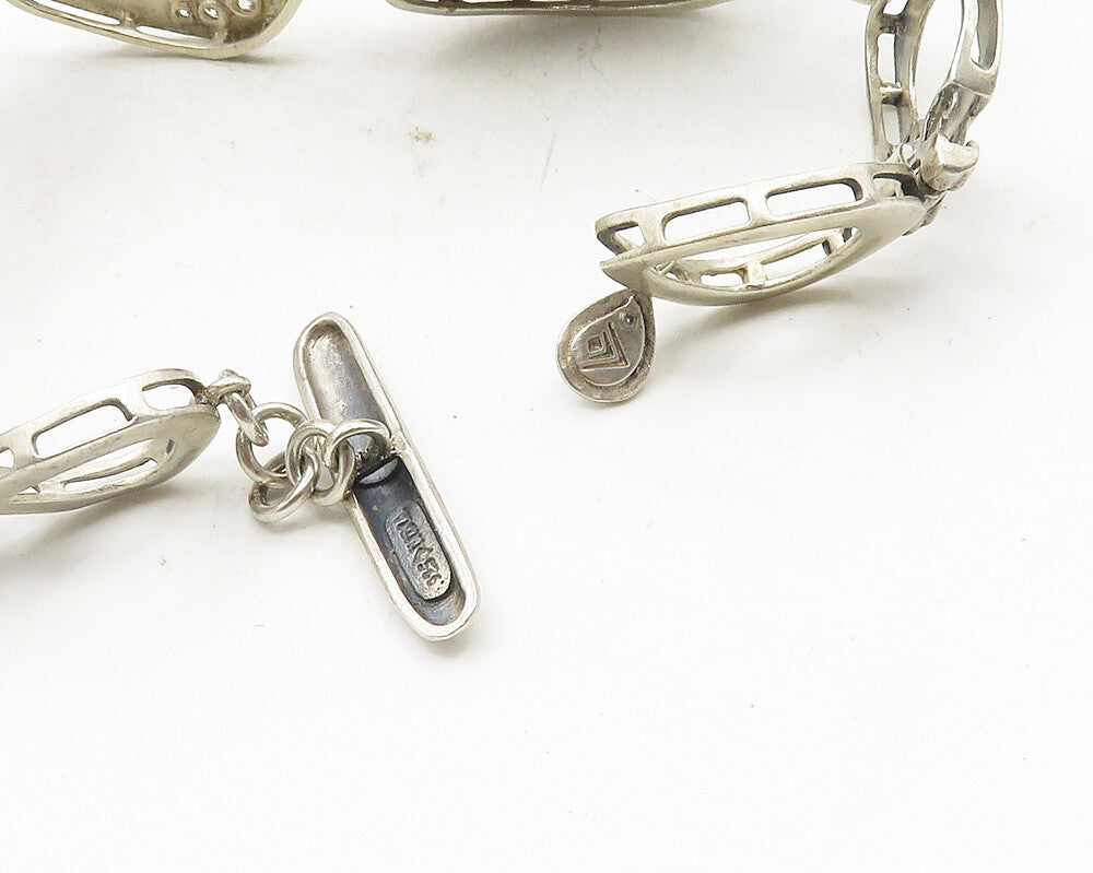 SILPADA 925 Silver  Vintage Hematite Quartz & Topaz Chain Bracelet  BT4310