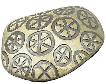 TOL FINLAND 925 Silver  Vintage Modernist 2 Tone Patterned Brooch Pin  BP6747