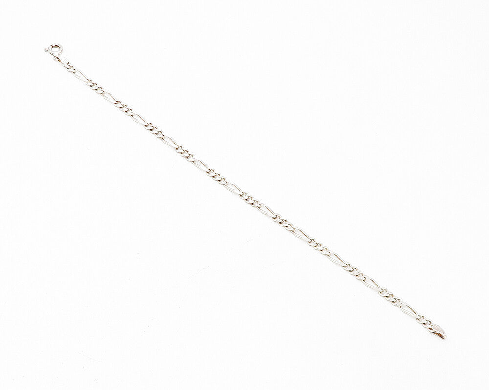 925 Sterling Silver  Shiny Polished Petite Curb Link Chain Bracelet  BT4516