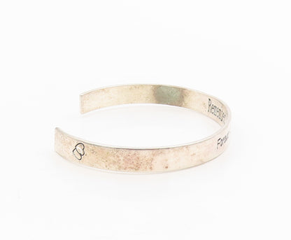 925 Sterling Silver Vintage Bracelet Engraved Forever And Always Cuff  BT11566