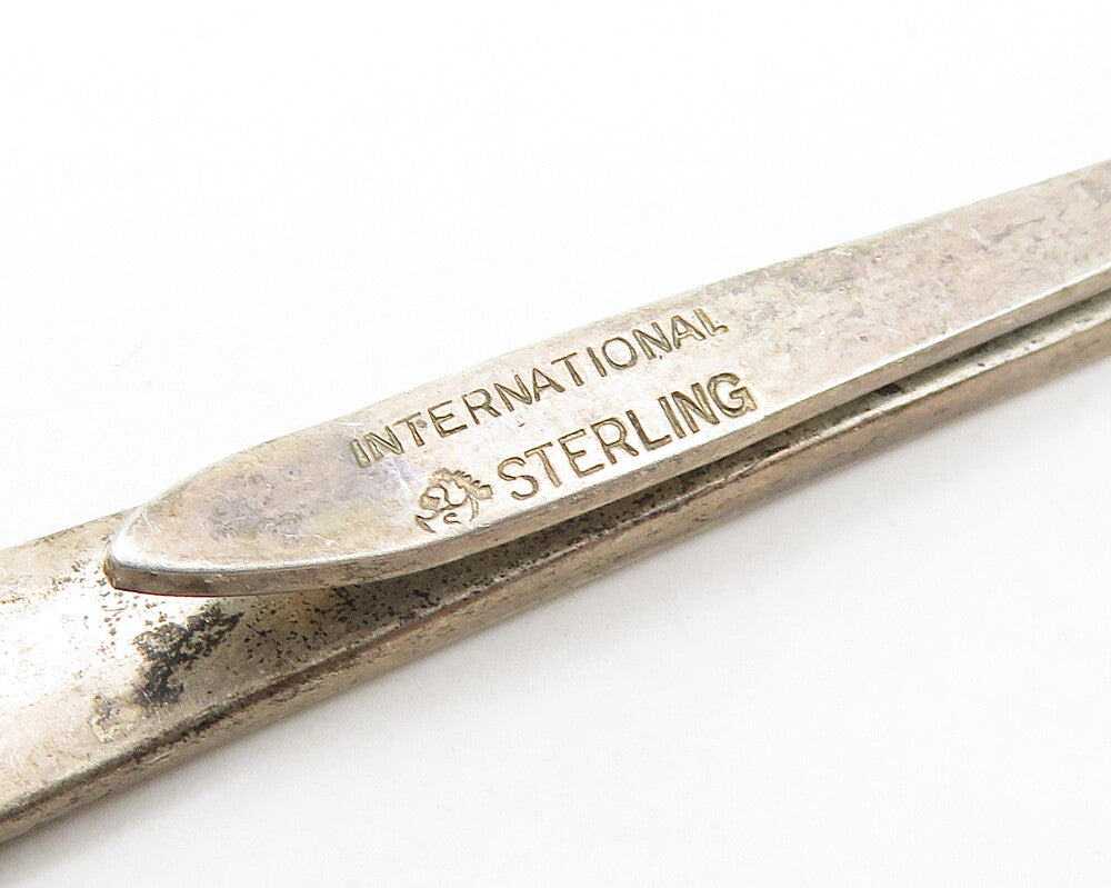 INTERNATIONAL 925 Sterling Silver Vintage Z Initial Smooth Tie Clip TR2665