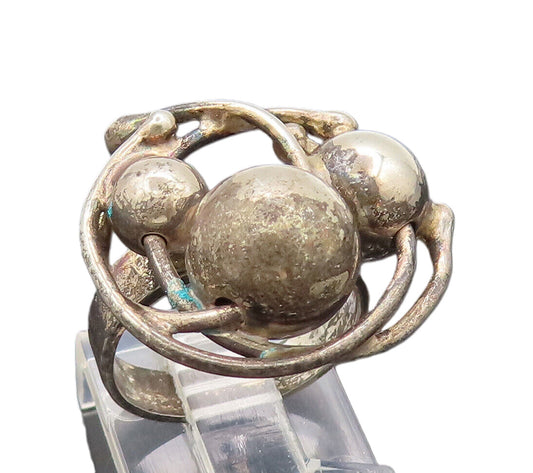 AVI SOFFER ISRAEL 925 Silver  Vintage Braded Designer Ring Sz 4.25  RG26797