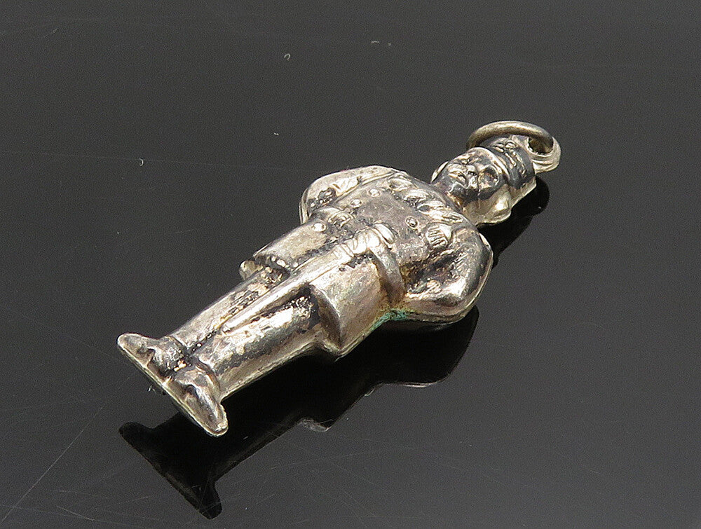 925 Sterling Silver  Vintage Toy Solider With Sword Charm Pendant  PT20280