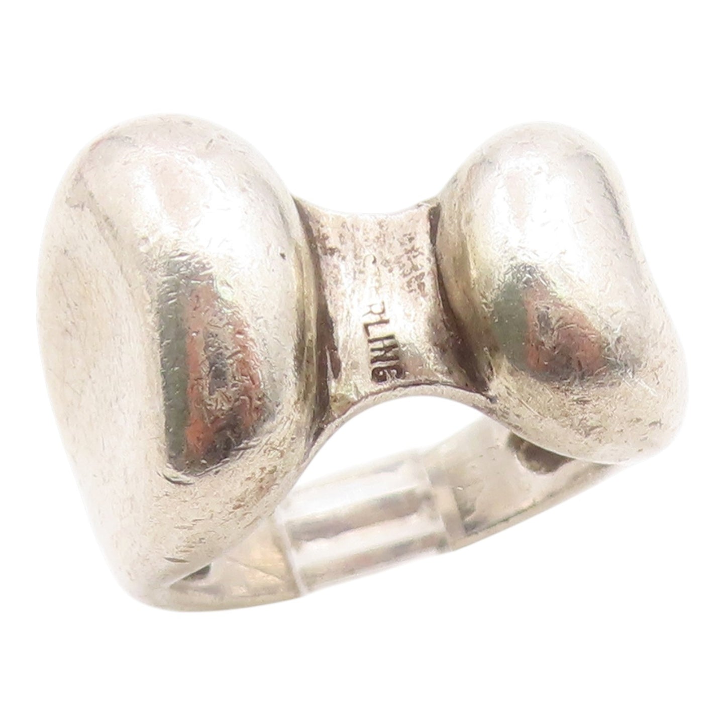 925 Sterling Silver Vintage Ring MINAS SPIRIDIS Modernist Band  Sz 6  RG36105