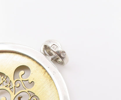 925 Sterling Silver Vintage Pendant I Adore You  Aunt Love Heart Medal  PT25270