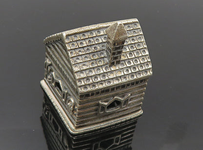 925 Sterling Silver  Vintage Petite Dark Tone Cottage House Trinket  TR1453