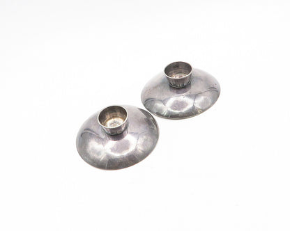 JAPANESE 925 Silver  Vintage 2 Pcs Detailed Round Footed SAKI Bowls  TR2528