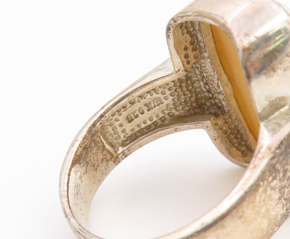 925 Sterling Silver Vintage Ring WHITNEY KELLY Mother Of Pearl  Sz 8  RG36861