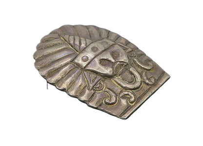 MEXICO 925 Sterling Silver Vintage Antique Traditional Style Brooch Pin BP4101