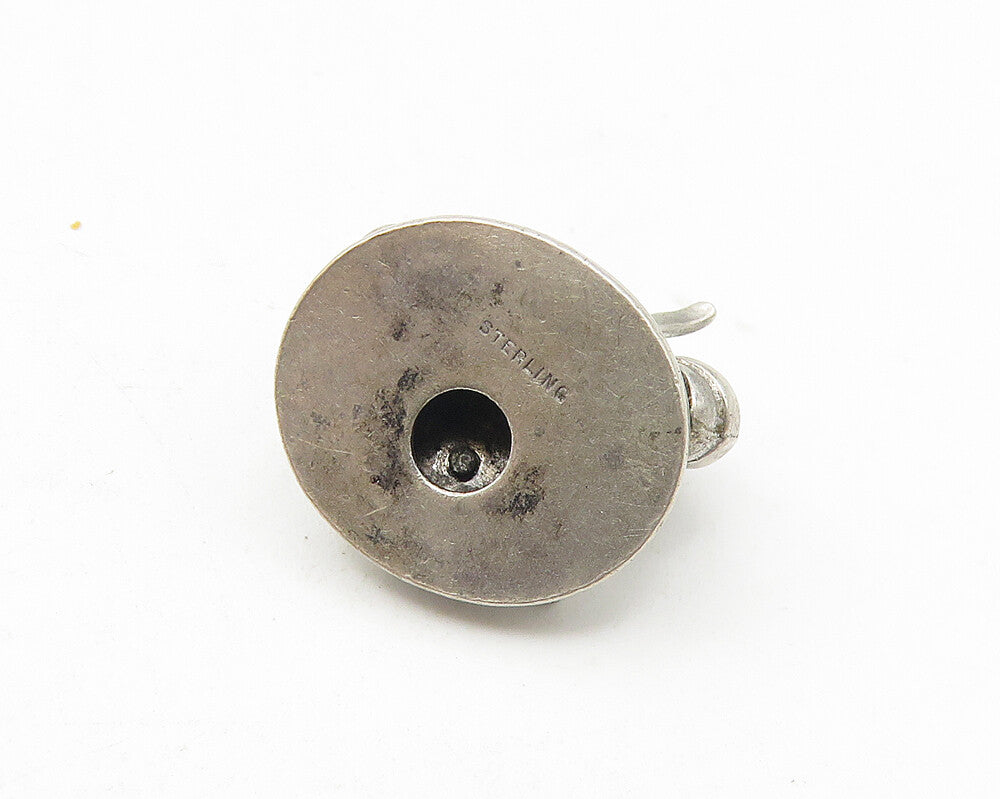 925 Sterling Silver  Vintage Old Fashioned Telephone Pendant (ROTATES)  PT9355