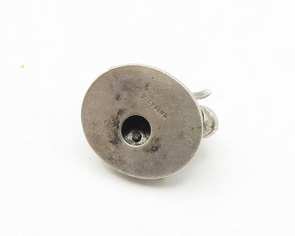 925 Sterling Silver  Vintage Old Fashioned Telephone Pendant (ROTATES)  PT9355