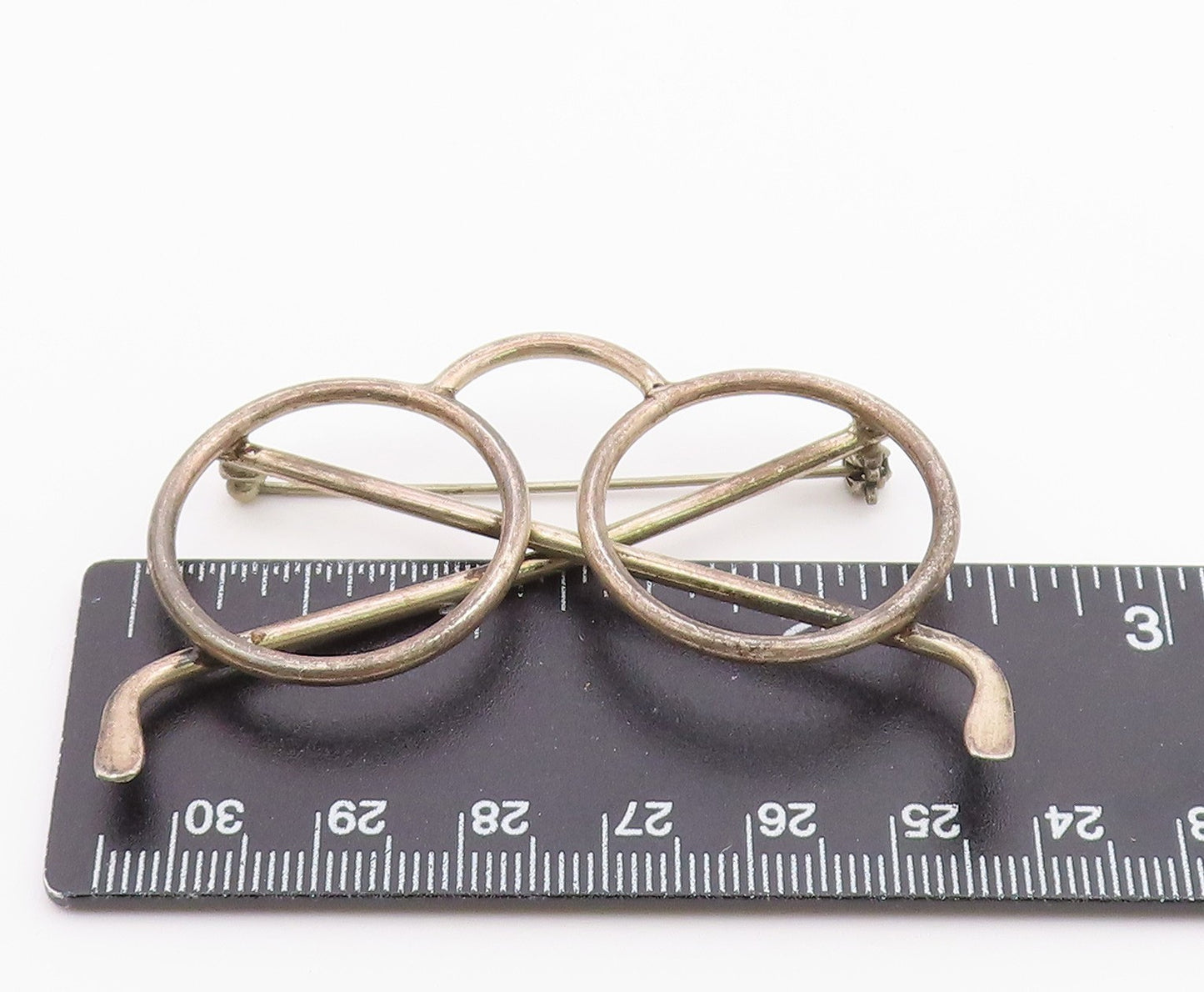 MEXICO 925 Sterling Silver  Vintage Reading Eye Glasses Brooch Pin  BP9132