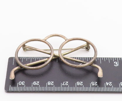 MEXICO 925 Sterling Silver  Vintage Reading Eye Glasses Brooch Pin  BP9132