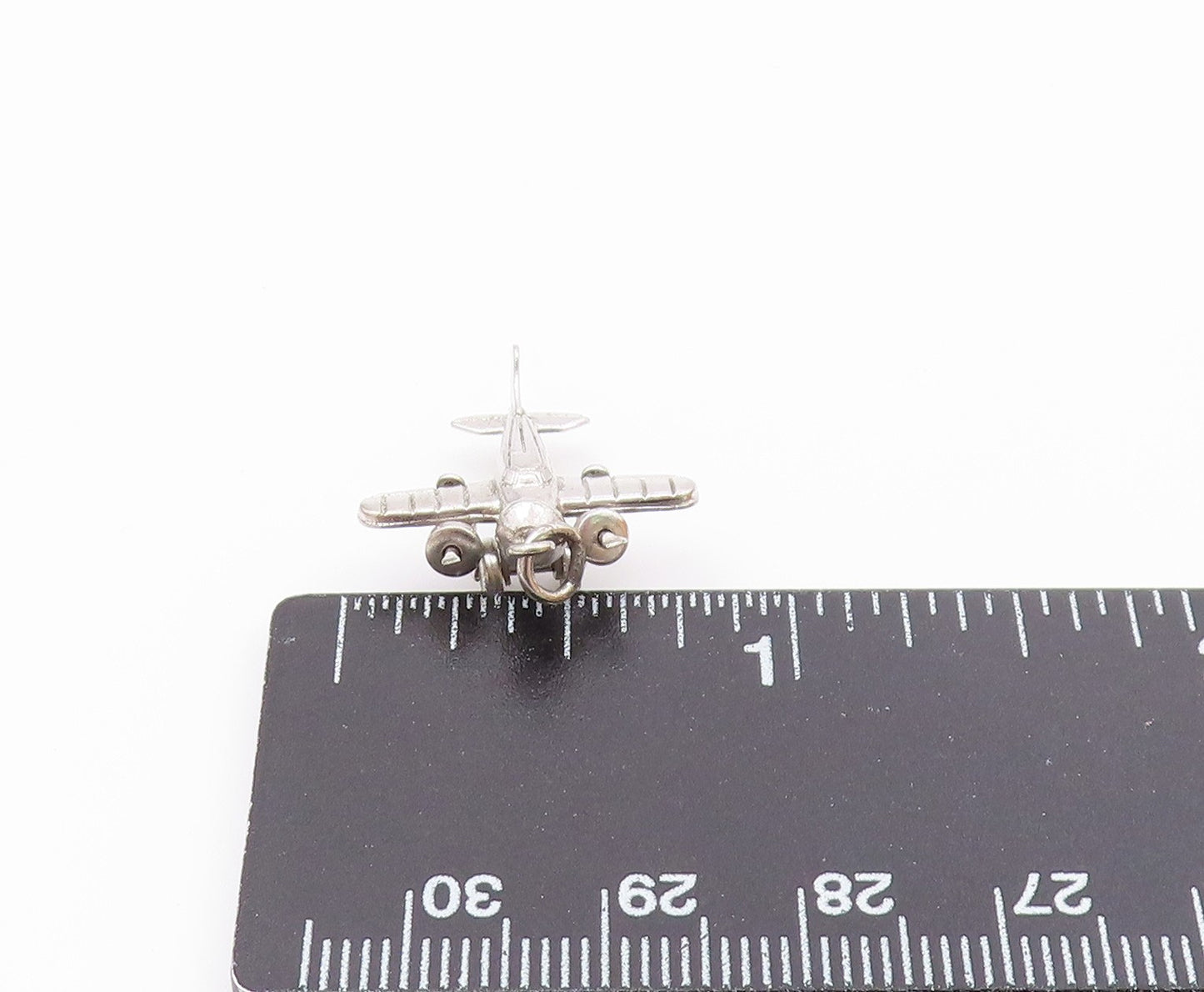 925 Sterling Silver  Vintage Aviation Airplane Aircraft Pendant  PT21221